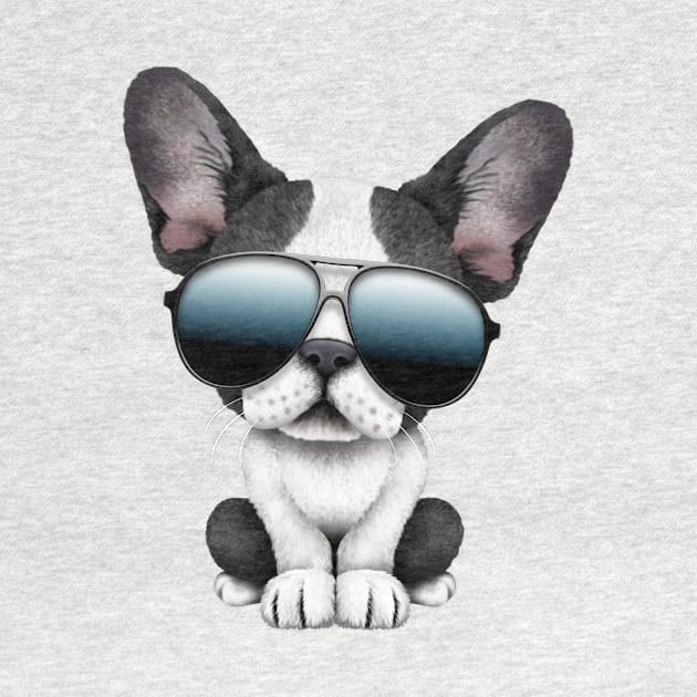 Cute French Bulldog Puppy Wearing Sunglasses by jeffbartels